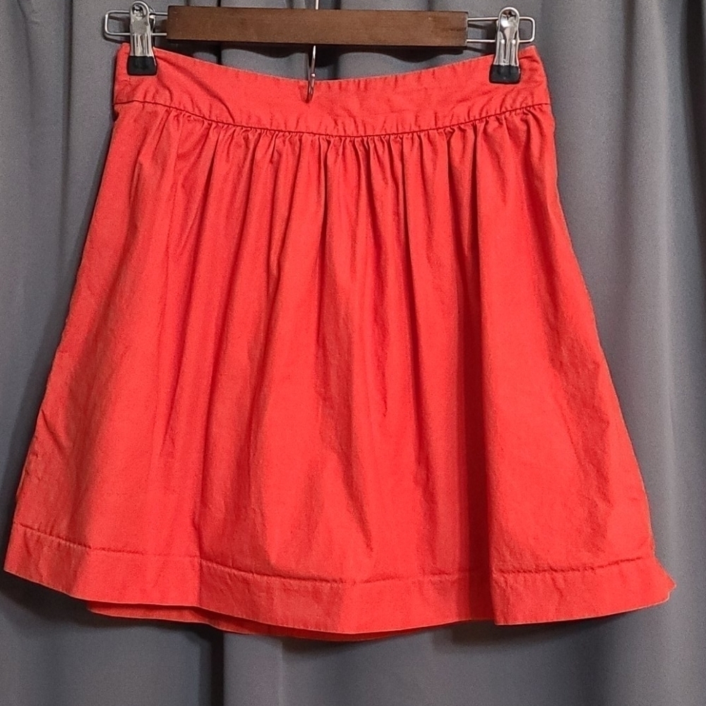 Banana‎ Republic Factory Womens/Juniors Skirt Burnt Orange Zips Sz 0P EUC